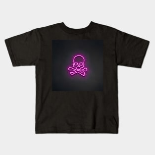 Neon Skull and Bones Kids T-Shirt